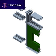 Aluminum profile 3000edgefor glass facade