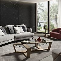 Contemporary coffee table AGOLglassoak baserectangular