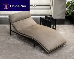 Contemporary chaise longue BALTIMORAfabricleathermetal