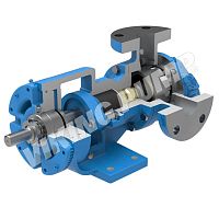 Gear pump 123A seriesfor chemicalsoilmagnetic-drive