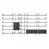 Wall-mounted shelving system BRERAcontemporarywoodentempered glass facing