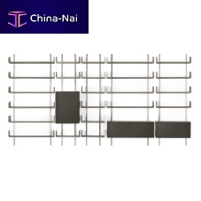 Wall-mounted shelving system BRERAcontemporarywoodentempered glass facing