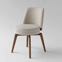 Contemporary chair MACARON indoorfabricbeech base
