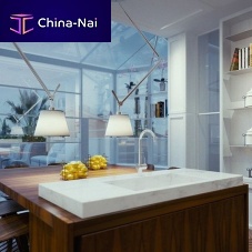 Single-bowl kitchen sink BIANCO STATUARIOnatural stonecountertoptraditional