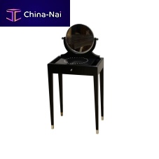 Art Deco dressing table BS054glossy varnished wood1-seat