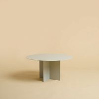 Contemporary coffee table Firemetalmetal baseround