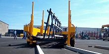 Flatbed trailer TCT 35more than 6 axlestowedfor heavy material handling