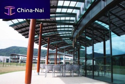 Canopy with solar panel for commercial buildingsmetalglass