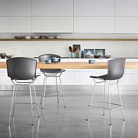 Contemporary bar chair Bertoia indoorchrome steelpolished steel