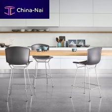 Contemporary bar chair Bertoia indoorchrome steelpolished steel