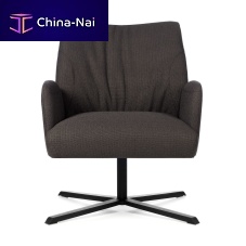 Contemporary armchair ENORA H40 PM +A fabricstar baseswivel
