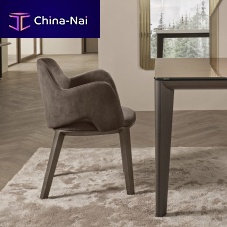 Contemporary chair newtonindoorleathersolid wood base
