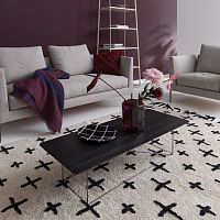 Contemporary coffee table PILOTISoiled woodlacquered MDFmetal base