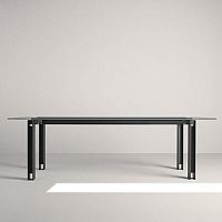 Contemporary table Bridge 210tempered glassmarblealuminum base