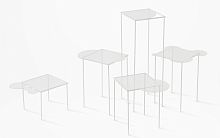 Contemporary table OVERFLOWglassrectangularby Studio Nendo