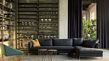 Modular sofa HAMPTON contemporaryblack3-seater