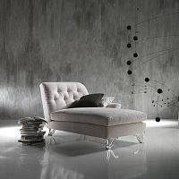 Traditional chaise longue DI11 15/16 CHERUBINO fabricwooden4-legged