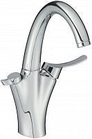 Countertop double-handle mixer tap CARAFE: E18865chromed metalkitchen1-hole