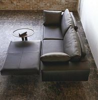 Contemporary ottoman WING LUXfabricleathersquare