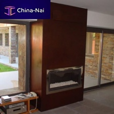 Contemporary fireplace surround steel