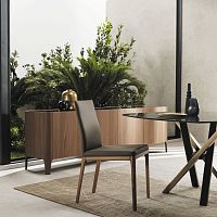 Contemporary chair ANGY FLEXindoorfabricwooden base
