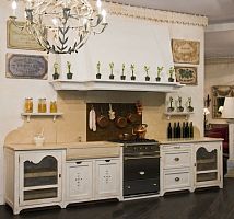 Contemporary kitchen PERIGNONwoodenwith handlelacquered