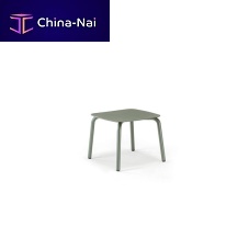Contemporary coffee table LEAF aluminumaluminum basesquare