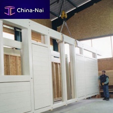 Prefab wall POTEAUX-POUTRESwith intergrated insulation