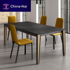 Contemporary table LANDOceramicmarblesteel base