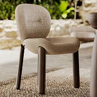 Contemporary dining chair Valentineindoorfabricwalnut base
