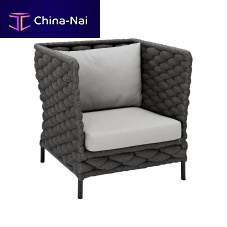 Contemporary armchair CROCHETfabricoutdoor