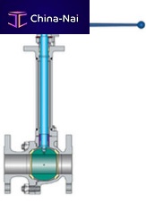 Ball valve leverfor controlcryogenic