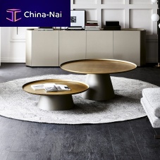 Contemporary coffee table AMERIGOsteellacquered metal steel baseround