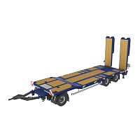 Flatbed trailer TU series3-axletowedfor industrial materials