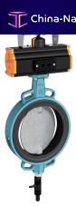 Butterfly valve ViDospneumatically-operatedflow controladjustment