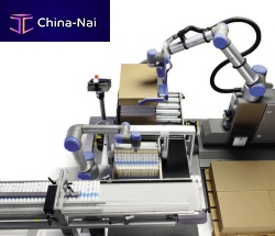 Articulated depalletizer COBOT DPCroboticfor tubes