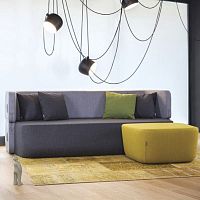 Sofa bed REVOLVEcontemporaryfabricbrown