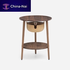 Contemporary bedside table COMPANIONSashAmerican walnutwhite oak
