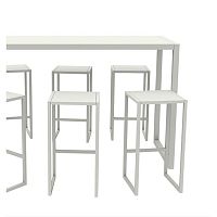 Contemporary high bar table SKYlaminatemetal baserectangular