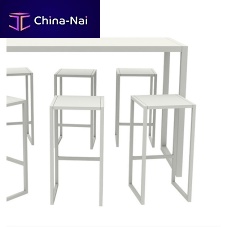Contemporary high bar table SKYlaminatemetal baserectangular