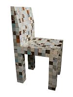 Contemporary chair 3890-11 woodwoodenmade from recycled materials