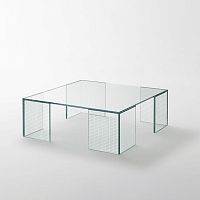 Contemporary coffee table GRIDglassrectangularsquare