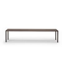 Contemporary bench SLIMwoodenleatherfabric