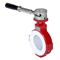 Butterfly valve NKS-T seriesleverwaferPFA-lined