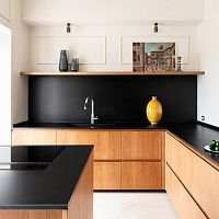 Contemporary kitchen G180, D90woodenislandL-shaped