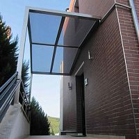 Entrance canopy stainless steelglassflat