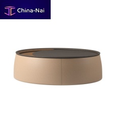 Contemporary coffee table ISOS woodenleatherfabric