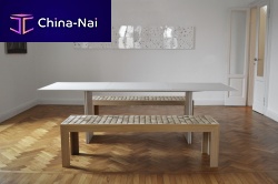 Contemporary bench Sofia solid woodcustom