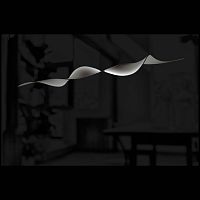 Hanging light fixture llll.08.6LEDcurvedfor public space