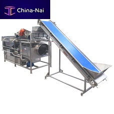 Corn food cleaning machine drumvibratingspraying